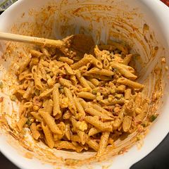 A picture of Roasted Red Pepper Pasta Salad.
