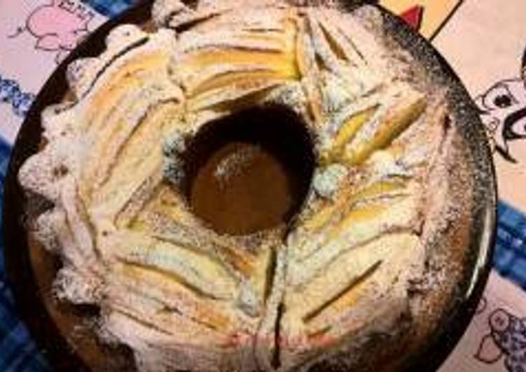 Steps to Make Fatto in casa Ciambella con Yogurt e Mele