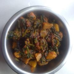 A picture of Spinach stir fry.