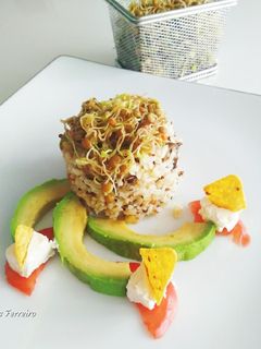 Una foto de Arroz salvaje con quinoa y brotes de lenteja
