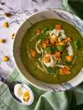 Creamy Green Goddess Soup With Blue Cheese