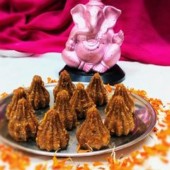 A picture of Coconut Jaggery Modak.
