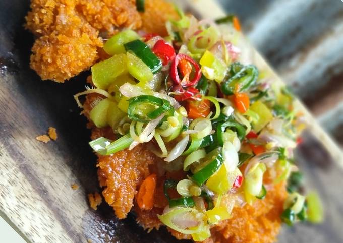 Ayam katsu sambal matah