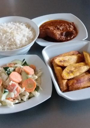 A picture of Rice and Stew.