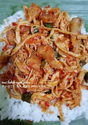 Foto resep Nasi Bakar Ayam Pedas