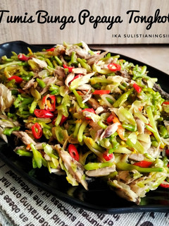 Foto resep Tumis Bunga Pepaya Tongkol