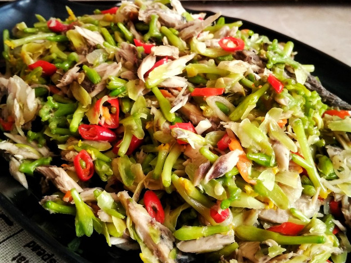 Cara Gampang Menyiapkan Tumis Bunga Pepaya Tongkol, Lezat Sekali