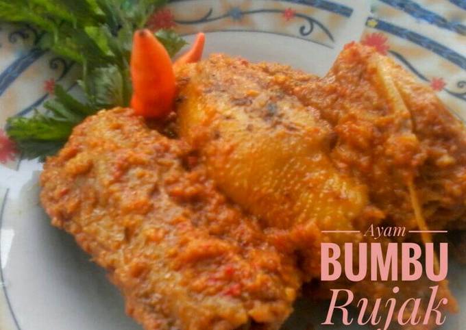 Cara Gampang mengolah Ayam Bumbu Rujak, Enak Banget