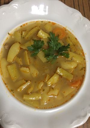 O poză a rețetei Supă de fasole verde.
