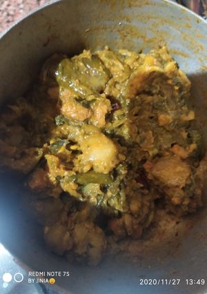 কুমড়ো পালং শাকের ঘন্ট (kumro palong shak er ghonto recipe in Bengali) রেসিপির প্রধান ছবি