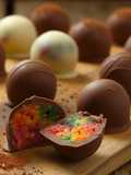 Regenbogen-Pralinen - Für Kinder, alkoholfrei, weizenfrei, zuckerreduziert