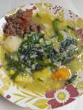 Tinutuan (Bubur Manado) dan Sambal Ikan Roa