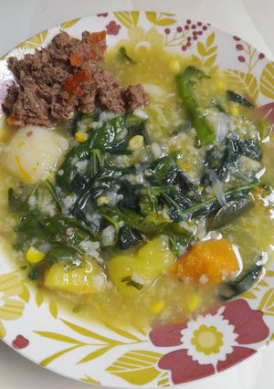 Foto resep Tinutuan (Bubur Manado) dan Sambal Ikan Roa