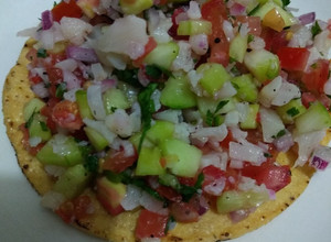 Una foto de Ceviche de coliflor