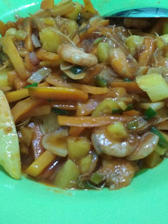 Foto resep Udang saus asam manis nanas wortel