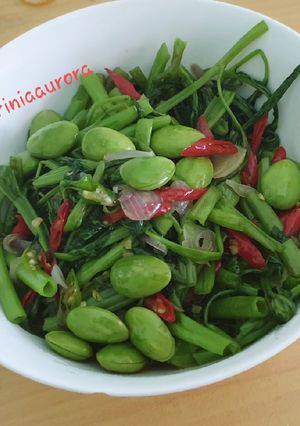 Foto resep Kangkung pete