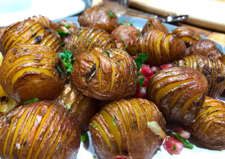 Simple Way to Prepare Homemade Hassleback topped potatoes