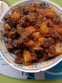 Foto resep Sambal kentang goreng paru