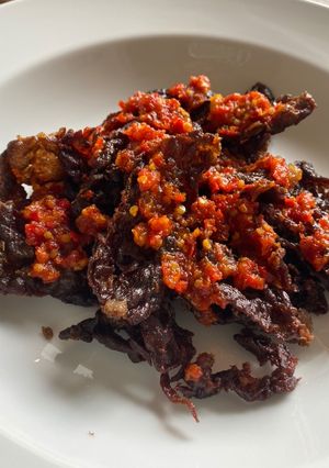 Foto resep Dendeng balado crispy (sukiyaki beef)