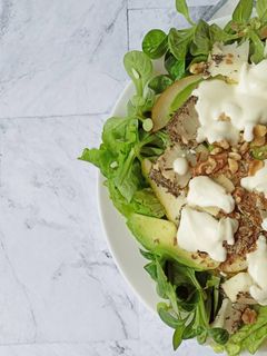 Una foto de Ensalada de pera