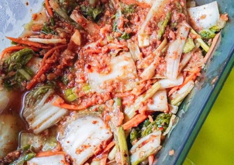 makanan Fresh Kimchi (Geotjeori) Homemade ✨ yang Enak