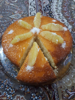 عکسی از دستور کیک پرتقالی خیس