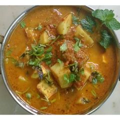 A picture of Paneer Potato Curry .