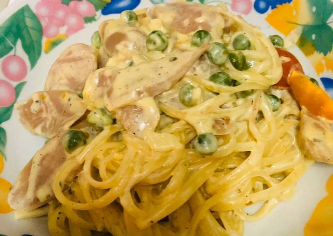 Creamy Fettucini Carbonara