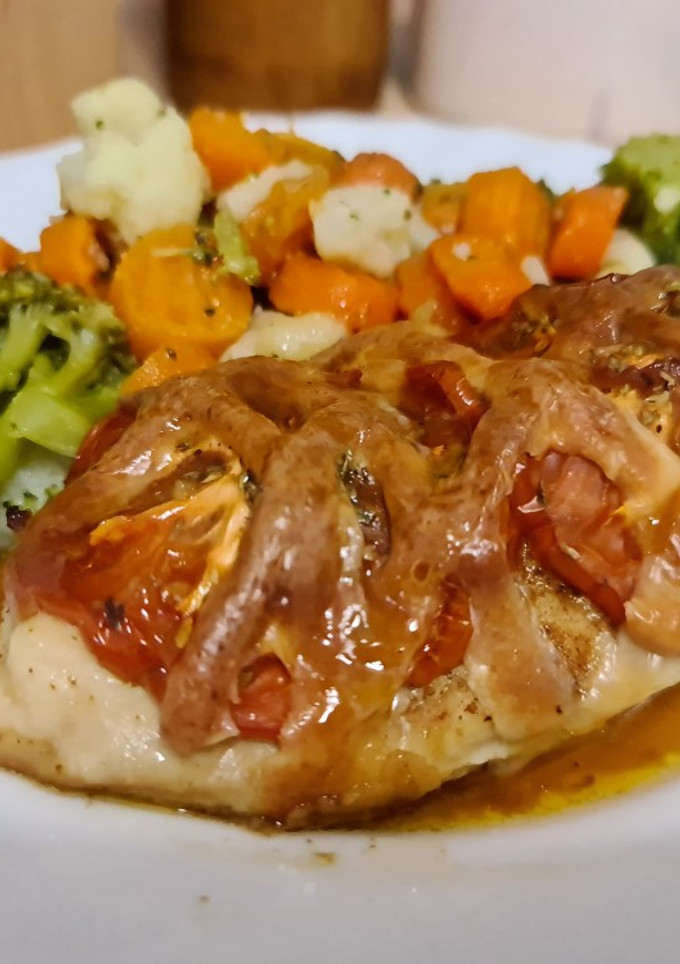 Una foto de Pechugas de pollo rellenas