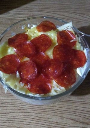 Una foto de Pasta 3 quesos y pepperoni