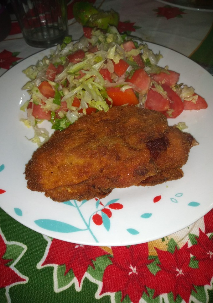 Una foto de Milanesas de berenjenas rellenas de jamón y queso 😋