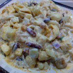 A picture of Creamy mix pasta.