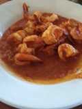 Camarones en salsa roja