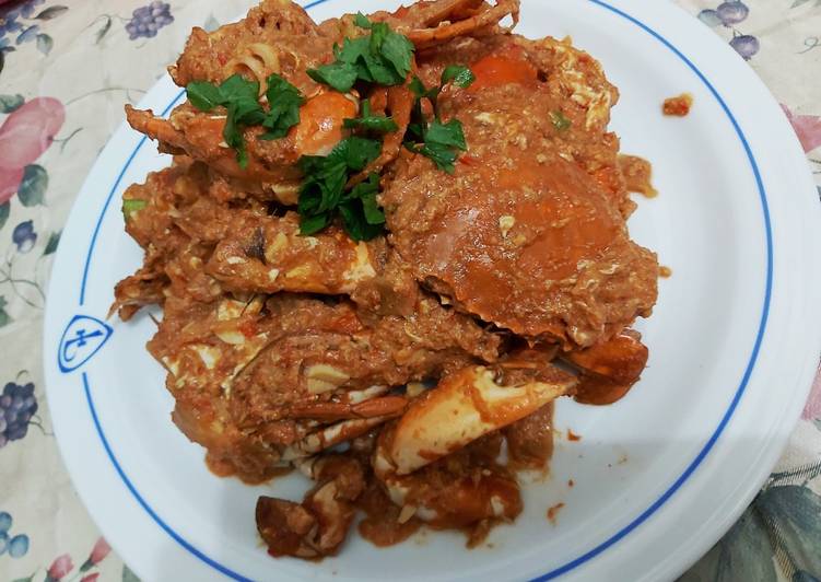 Resep: Chili crab (kepiting saus pedas) yang Lezat