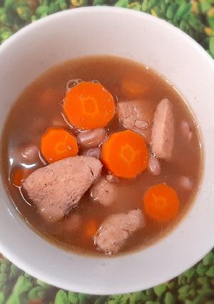 Foto resep 228. Nasi Sup Ayam Kacang Merah