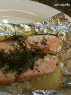 Foto resep Recook : Baked Salmon with Potatoes