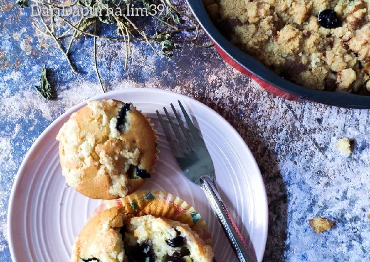 Arahan Buat Blueberry Muffin yang Mudah