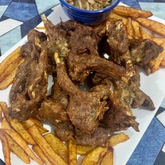 Crispy fried Mutton Chops A picture of Crispy fried Mutton Chops.