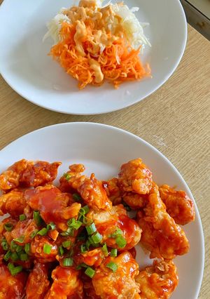 Foto resep Korean Spicy Chicken & Acar A la Hokb*n