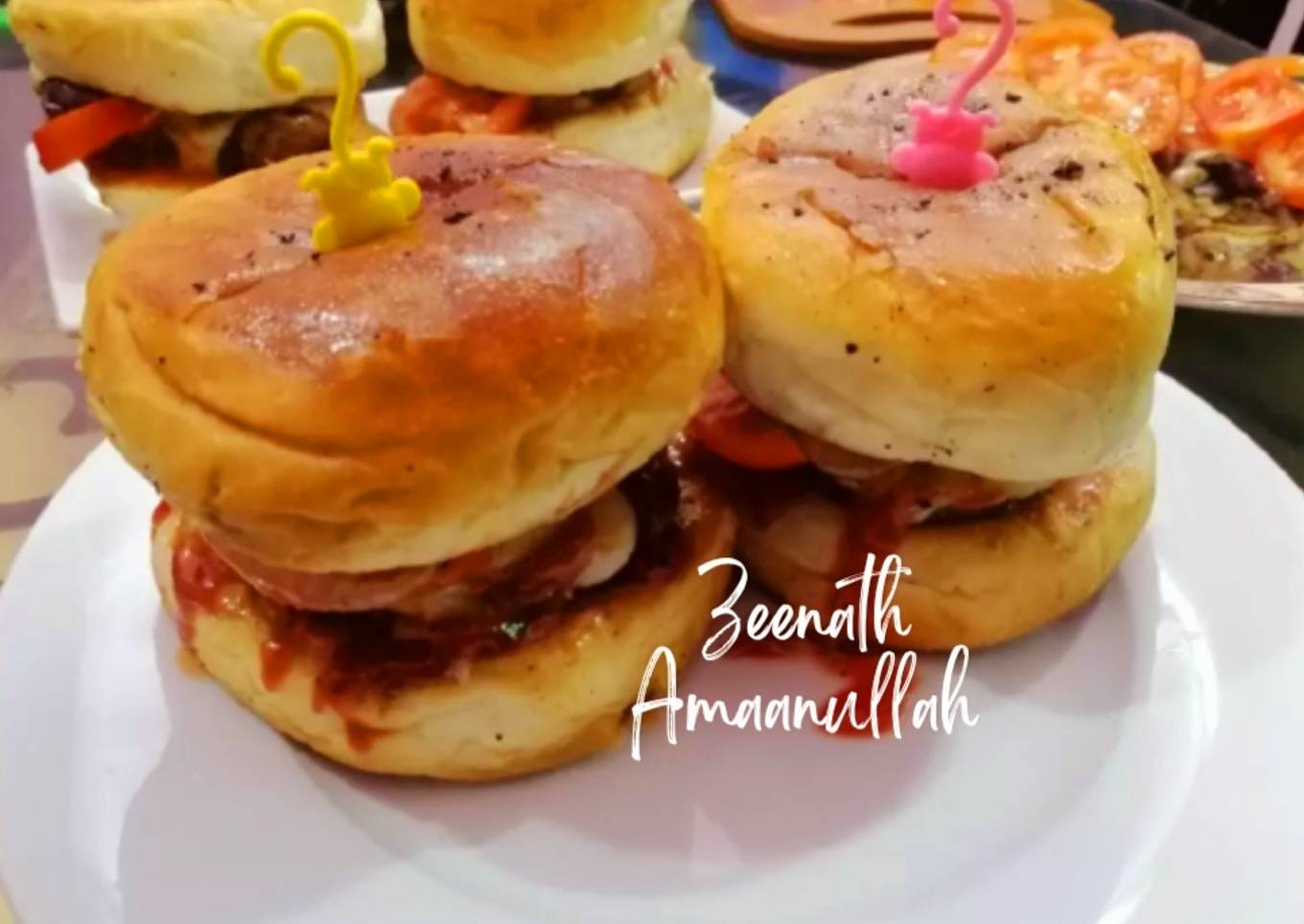 Homemade Pan Grilled Mutton Burgers