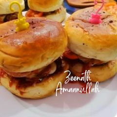 Homemade Pan Grilled Mutton Burgers A picture of Homemade Pan Grilled Mutton Burgers.