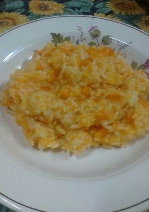 Una foto de Arroz cremoso con calabaza (risotto fácil)