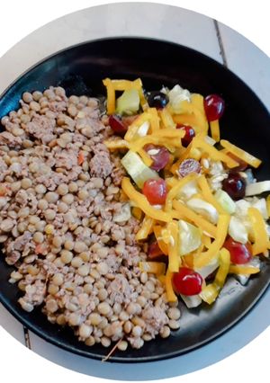 Una foto de Lenteja y carne molida
