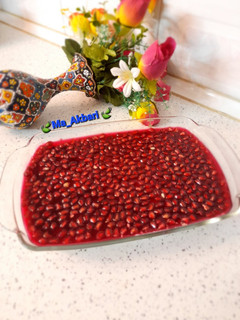 عکسی از دستور 🍀پودینگ با ژله و انار