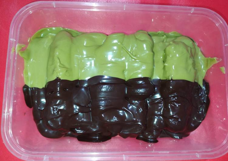 Pisang coklat matcha