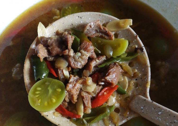 Cara Gampang Membuat Asem asem daging khas wonogiri yang Sempurna