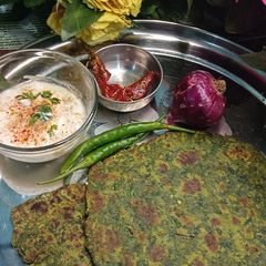 Bathua khasta paratha (soft and khasta Paratha recipe) 😋💚 A picture of Bathua khasta paratha (soft and khasta Paratha recipe) 😋💚.