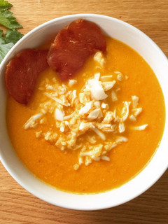 Una foto de Salmorejo de zanahorias