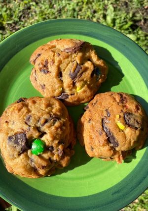 Una foto de Cookies con rocklets y trozos de chocolate