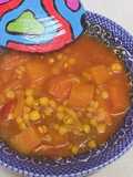 Perlas de cebada con calabaza y batata